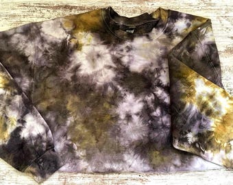 Ice Dyed Sweatshirt - Custom Tie Dye Crewneck - Homemade Unisex Pullover - Personalized Colors