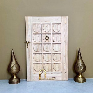INDIVIDUELLES GARTENTOR, handgefertigte geschnitzte Holztür aus Zedern- oder Eichenholz, Gartentor, maurischer Stil, luxuriöse Türen, Medina-Tür, einzigartige Dekortüren