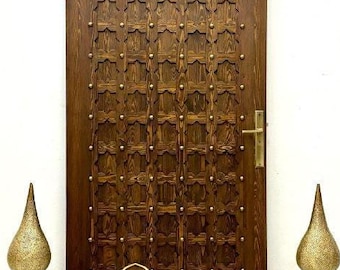 ORIGINAL MOROCCAN DOOR , Custom Door, Carved Wooden Door, handmade Door, Moroccan Berber Door, Wall door, Moorish Doors, Luxurious Door