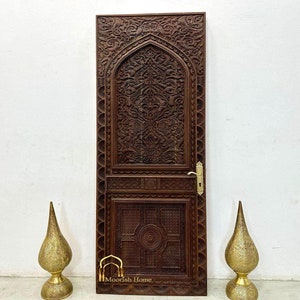 CARVED MOROCCO DOOR, Engraved Door, Custom Wooden Door, handmade Door, Moroccan Berber Door, Wall door, Moorish Decor door, Riad Doors