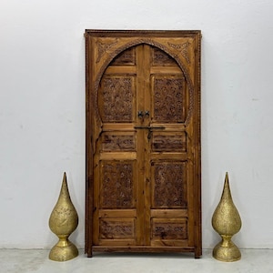 MOROCCO DOUBLE DOOR, Engraved Door, Carved Wooden Door, handmade Door, Moroccan Berber Door, Wall door, Moorish Decor door, Medina Doors
