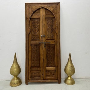 Beautiful Moroccan Door, Carved Wooden Door, handmade Door, Moroccan Berber Door, Wall door, Decor door, Moroccan Doors, Medina Doors, Brown
