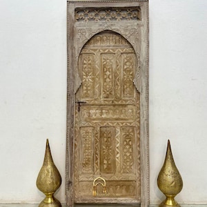 MOROCCAN HANDMADE carved DOOR, Custom Handmade Moorish Wooden Door, Chefchaouen Carved Door, Andalucia Door, Wall Door, Berber Medina Doors