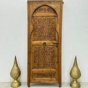 MAROKKO BRÄUNLICHE RUSTIKALE Tür, Alhambra Tür, handgemachte maurische Holztür, Chefchaouen Tür, Andalusien Tür, Schiebetür, spanische Tür,