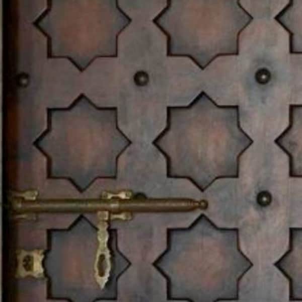 Puerta marroquí personalizada, puerta de madera de cedro o roble tallada a mano, decoración única para el hogar, diseño Riad, puerta Medina, estilo Moorich, puertas de lujo.