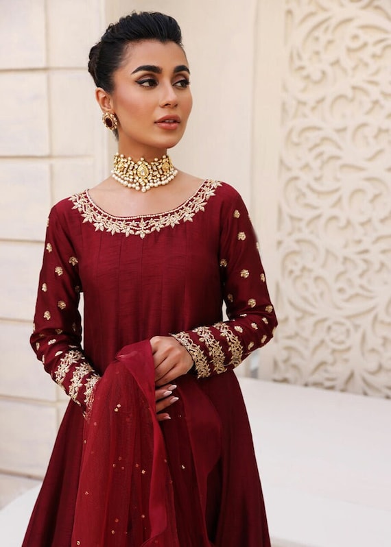 jewellery for burgundy dress Mermaid Velvet Long Prom Dress, Burgundy Sweetheart Neck Evening Party Dress US 16 / Custom Color