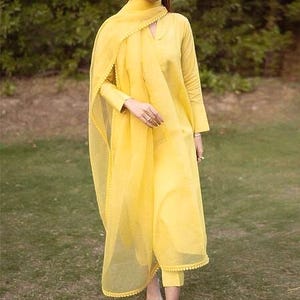 Yellow silk suit, haldi mehendi salwar suit,silk long kurti with pant, mayon dress,indian wear for haldi, plus size salwar kameez