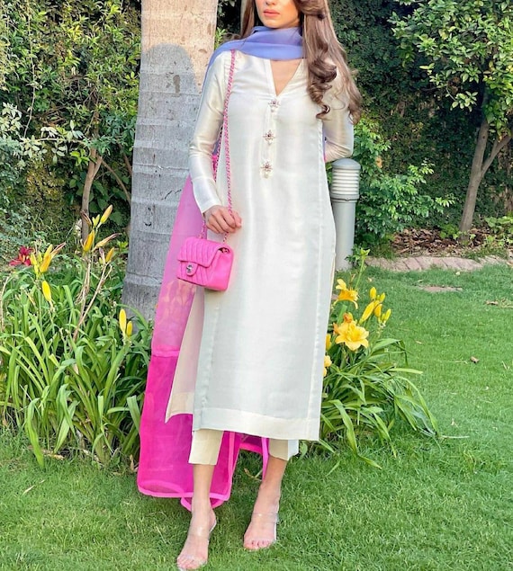 Indian Women Ikat Print Flared Cotton Kurta Kurti Dress Top Tunic Pakistani  | eBay