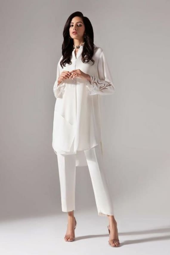 SAISHA High Low Kurti With Pant (Set of 2) – Nykaa Fashion
