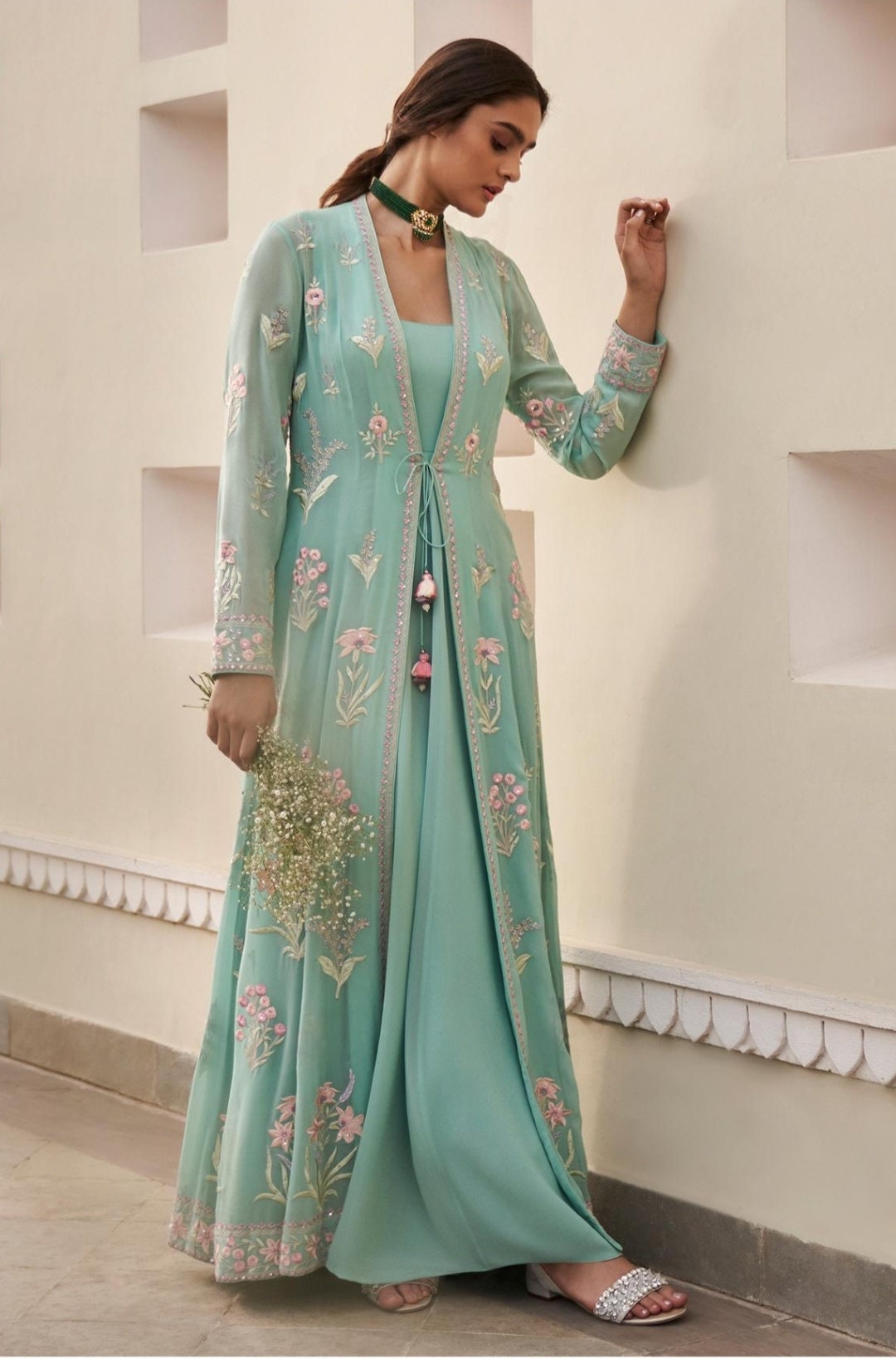 Multi Embellished Cotton Stitched Salwar kameez Churidar SC2402