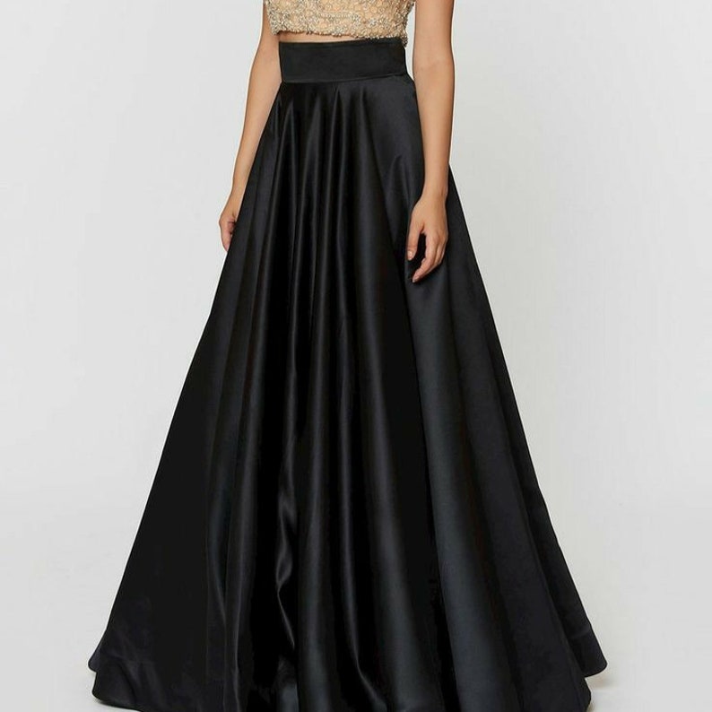 Black Wedding Floor Length Skirt Plus Size Bridesmaid Dress - Etsy