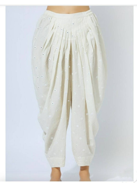 White Patiala Salwar – bottomskart.com