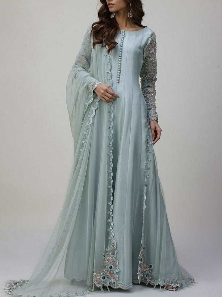 Floor Length Anarkali Gown Designer Long Anarkali Dress Plus - Etsy  Singapore