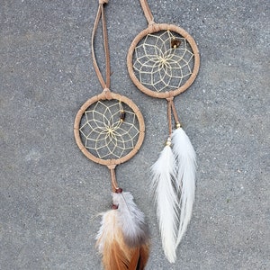 Tiger Eye ....Light OR Dark (feathers) Dream Catchers