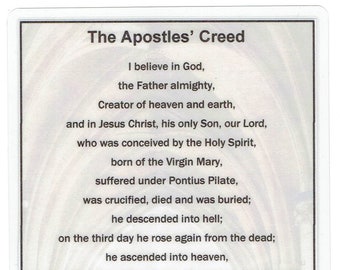 Laminated Apostles' Creed Flashcard - Catholic