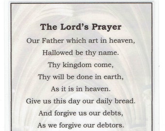 Lord S Prayer Kjv Etsy Lord S Prayer Kjv Etsy