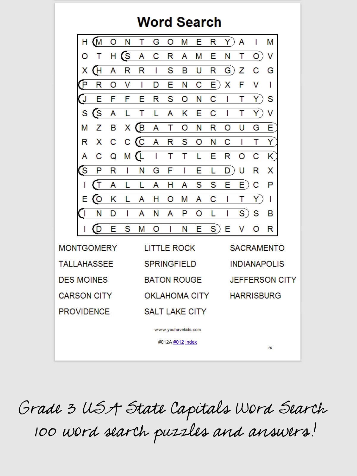 100 printable grade 3 usa state capitals word searches with etsy ireland