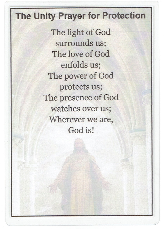 The Unity Prayer for Protection Laminated - Etsy