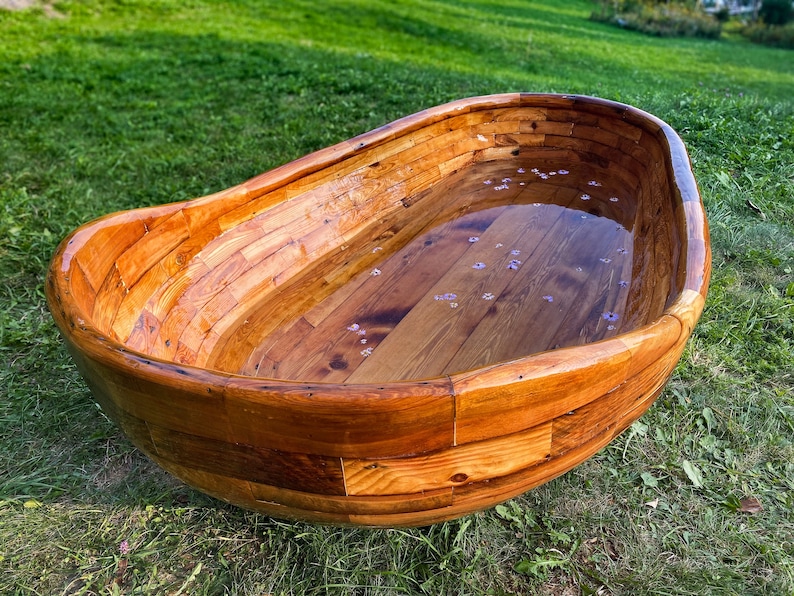 Wooden Bathtub handmade Tub Wood Cypress Longleaf Pine Etsy Canada