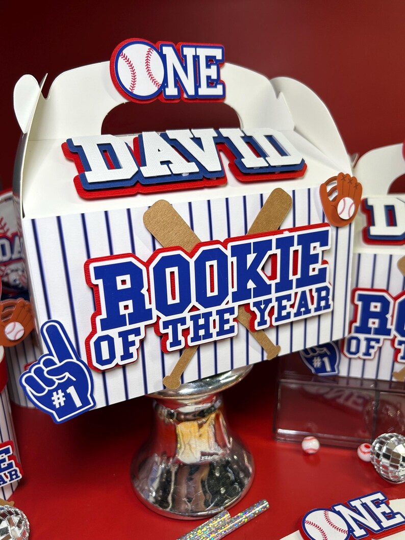 Rookie of the Year / Baseball Goodie Boxes / Party Favors - Etsy