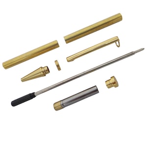 Kit di penne Slimline per la tornitura del legno Kit di penne sfuse da 7 mm per adulti 1 Gold Pen Kits