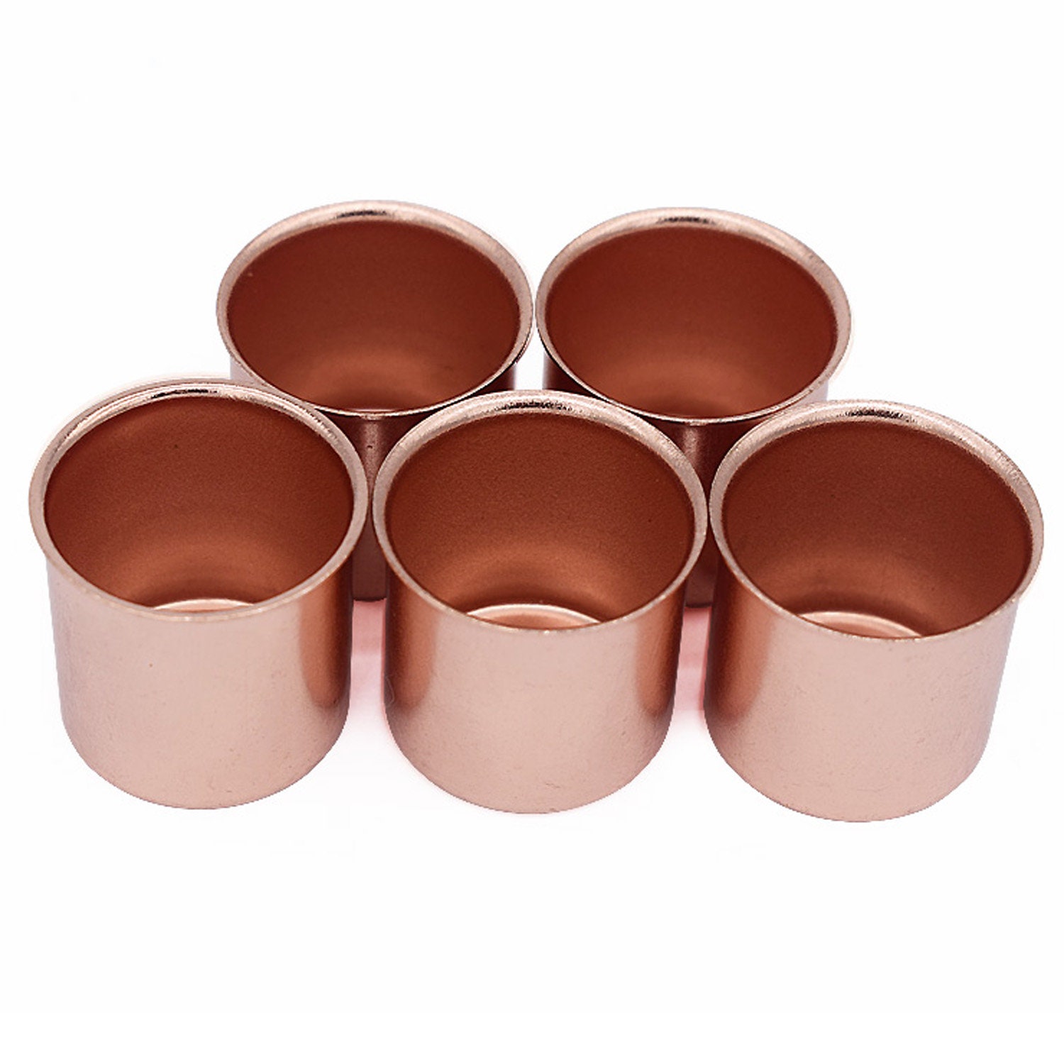 5pack Small Metal Candle Cups Inserts Woodworking Etsy