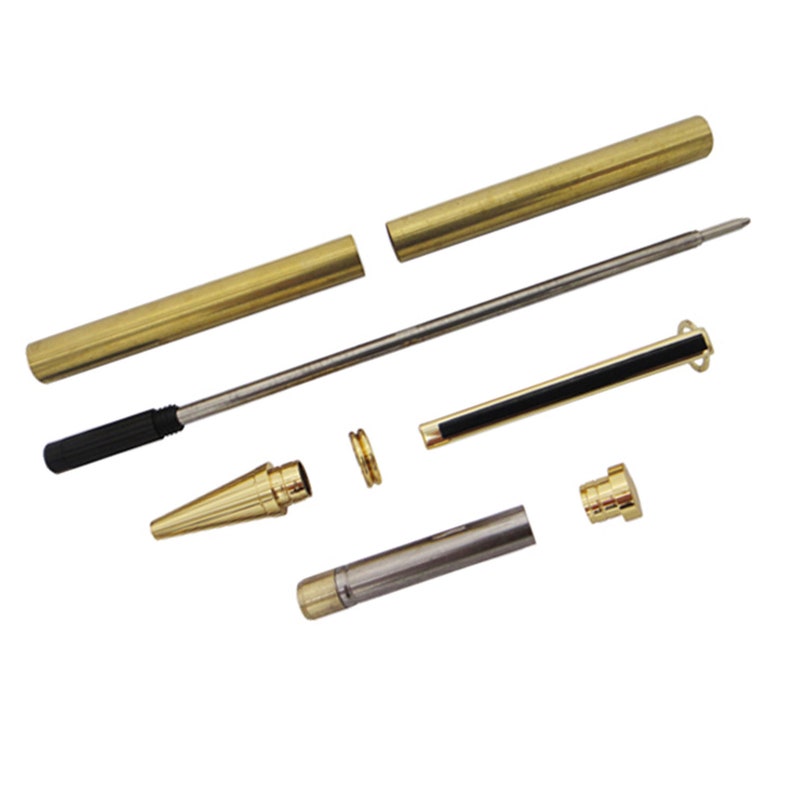 Kit di penne Slimline per la tornitura del legno Kit di penne sfuse da 7 mm per adulti 1 Gold+Black penkits