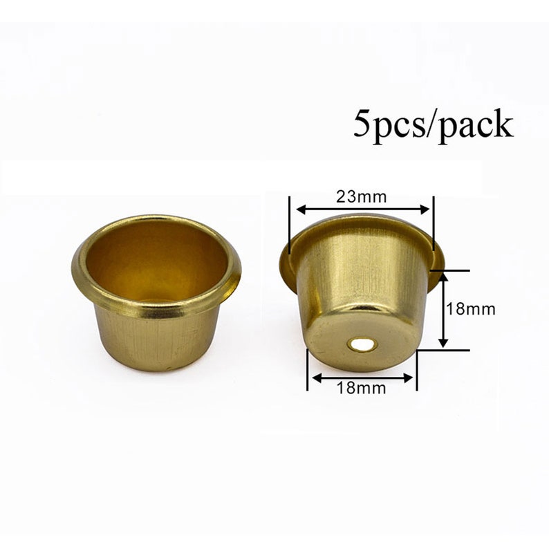5pack Small Metal Candle Cups Inserts Woodworking Etsy