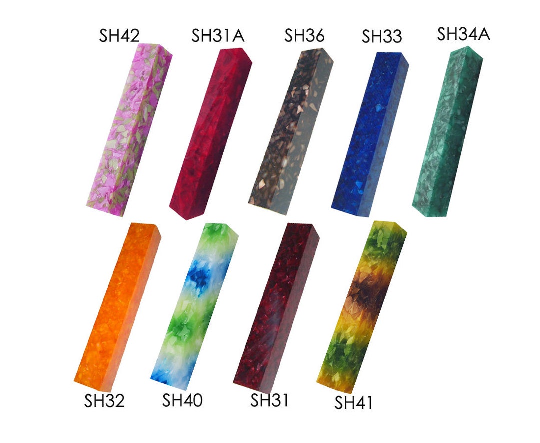 Crush Acrylic Pen Blanks DIY Woodturning Blanks for Pen Etsy