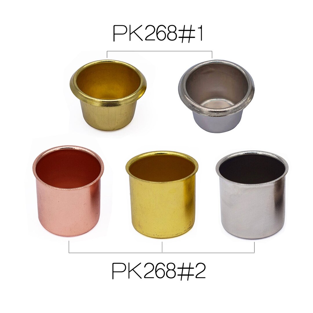 5pack Small Metal Candle Cups Inserts Woodworking Etsy