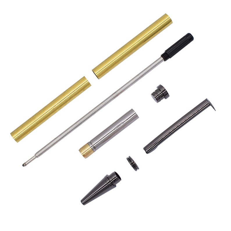 Kit di penne Slimline per la tornitura del legno Kit di penne sfuse da 7 mm per adulti 1 Gunmetal Pen Kits
