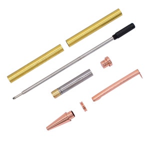 Kit di penne Slimline per la tornitura del legno Kit di penne sfuse da 7 mm per adulti 1 Copper Pen Kits