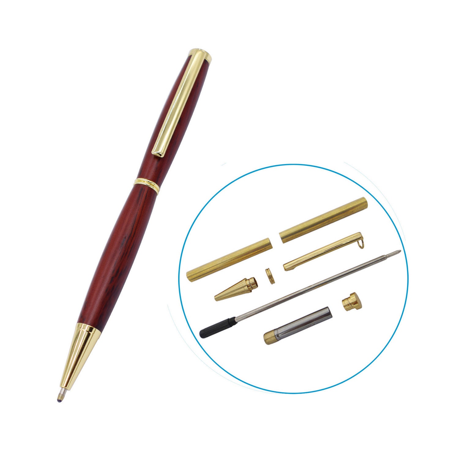 DIY Beadable Pen Kits Gold Chrome Woodturning Kits Pen Making Pen