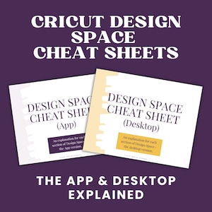 Cricut Design Space Cheat Sheets // Cricut Beginner Tips and Tricks