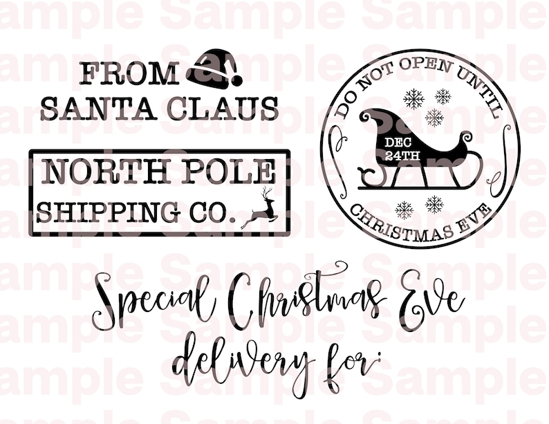 Download Digital Download Christmas Eve Box SVG File Bundle // | Etsy