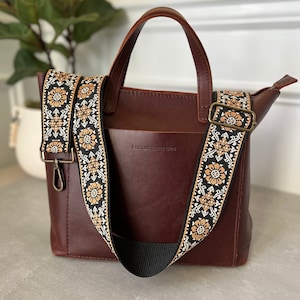 Retro Floral Taschengurt, 5 cm breiter verstellbarer Crossbody Taschengurt, Retro Gitarrengurt für Handtasche, Taschengurte aus Messing