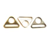 1 (25mm) Triangle slide buckles, Antique Brass, Gold, Gunmetal,Triangular D-Ring, strap connectors, purse handbag supplies
