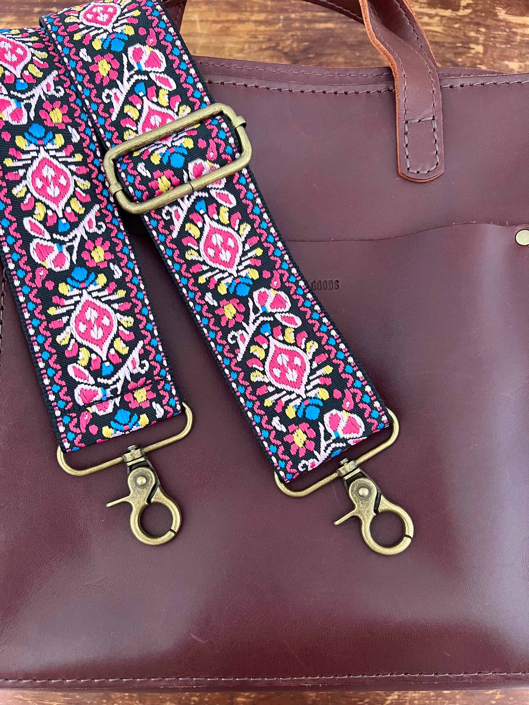 Pink Floral Replacement Bag Strap