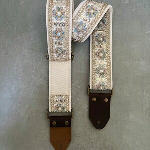 Iridescent Rhinestone Crossbody Guitar Strap