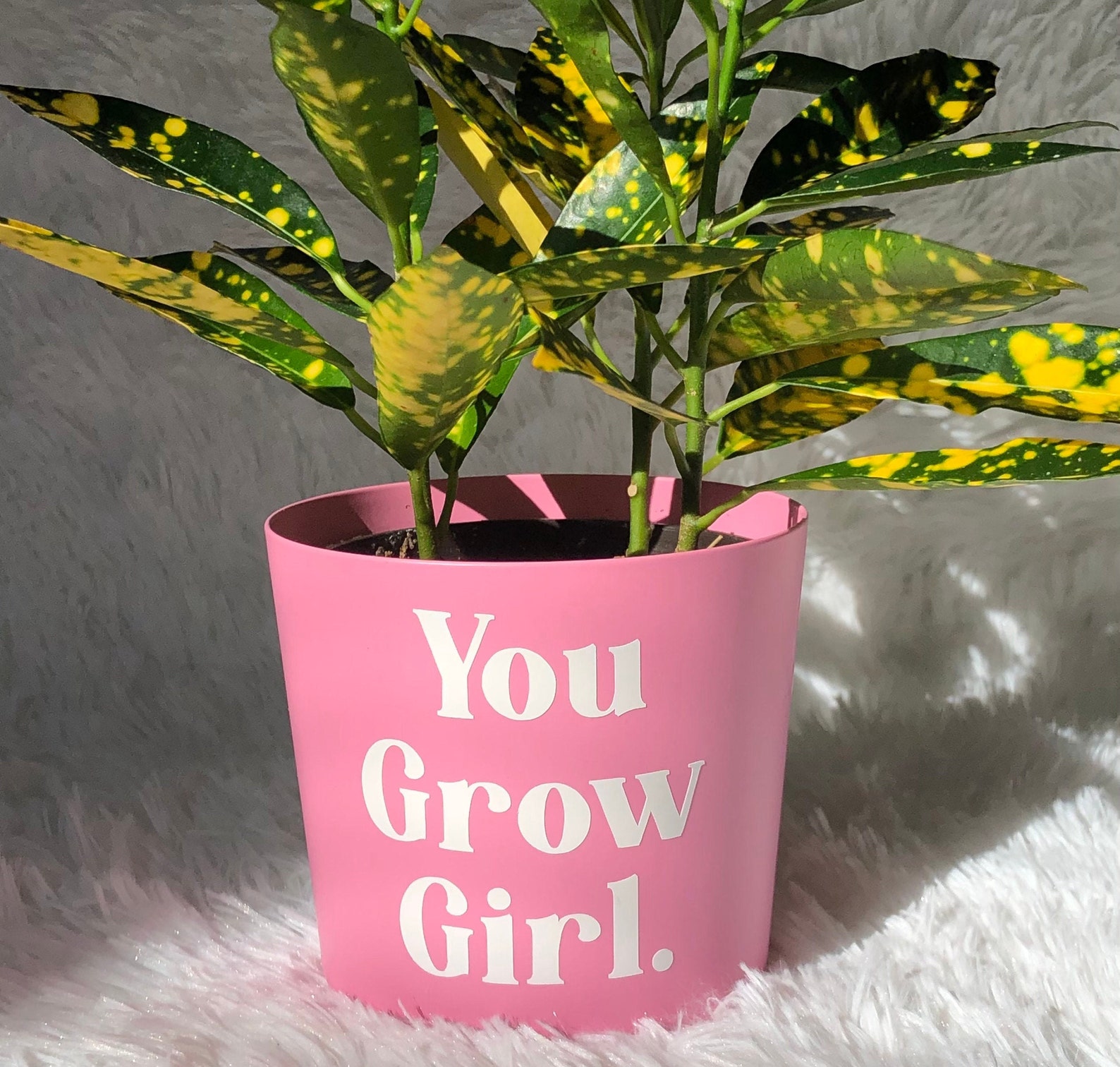 You Grow Girl Plant Pot Pink Plant Pot Etsy