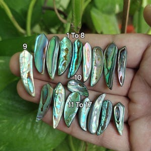 Vintage Abalone Shell Cabochon, Handmade Gemstone Jewelry Making