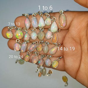 AAA+++ Top Quality Natural Ethiopian Opal Cabochon Lot Welo Opal Making Sterling Silver 925 Jewelry Oval Pendant Sterling Silver sku(1.536)