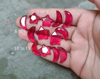 Synthetic Red Ruby  Lot Top AAA+ Round Faceted Lab Synthetic Ruby Created Red Ruby (Synthetic Corundum,  Piece parcels lot 10 pcs