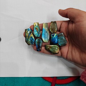 AAA Rainbow Labradorite Gemstone: Multi Fired, Flatback & Loose Fancy Gemstone For jewelry Making.