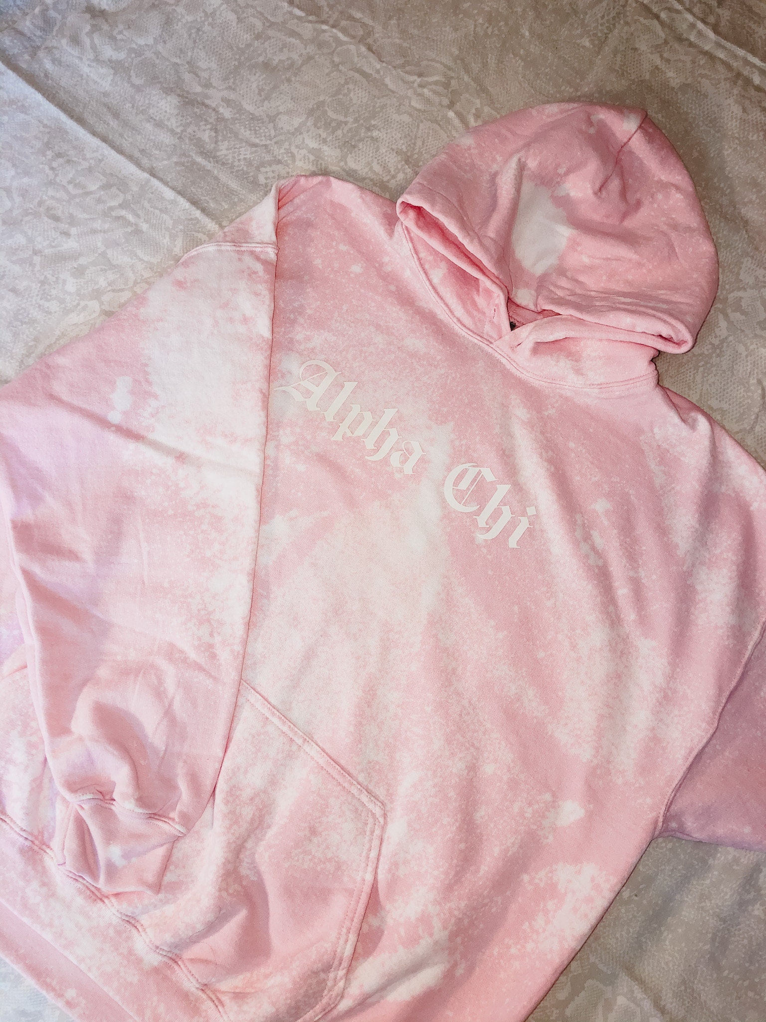 Custom Bleached Sorority Hoodie - Etsy