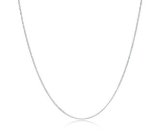 Authentic Solid Sterling Silver 1mm - 2mm Cuban Curb Link ITProLux Necklace Chain, Made In Italy