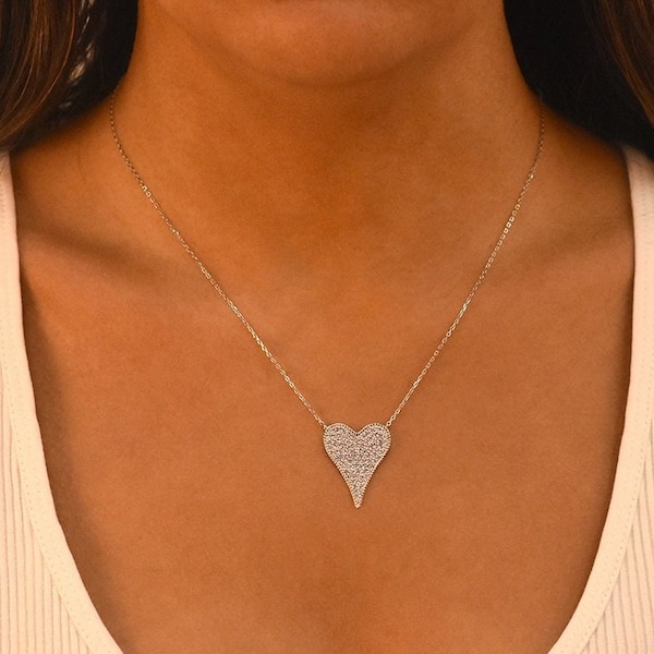 Heart Shape Necklace Etsy