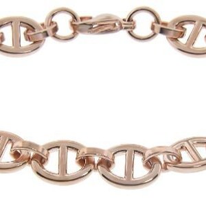 10mm Edelstahl Flach puffed Mariner Anker Armband 8 Gold und Roségold, Bestes Geschenk für Sie Roségold