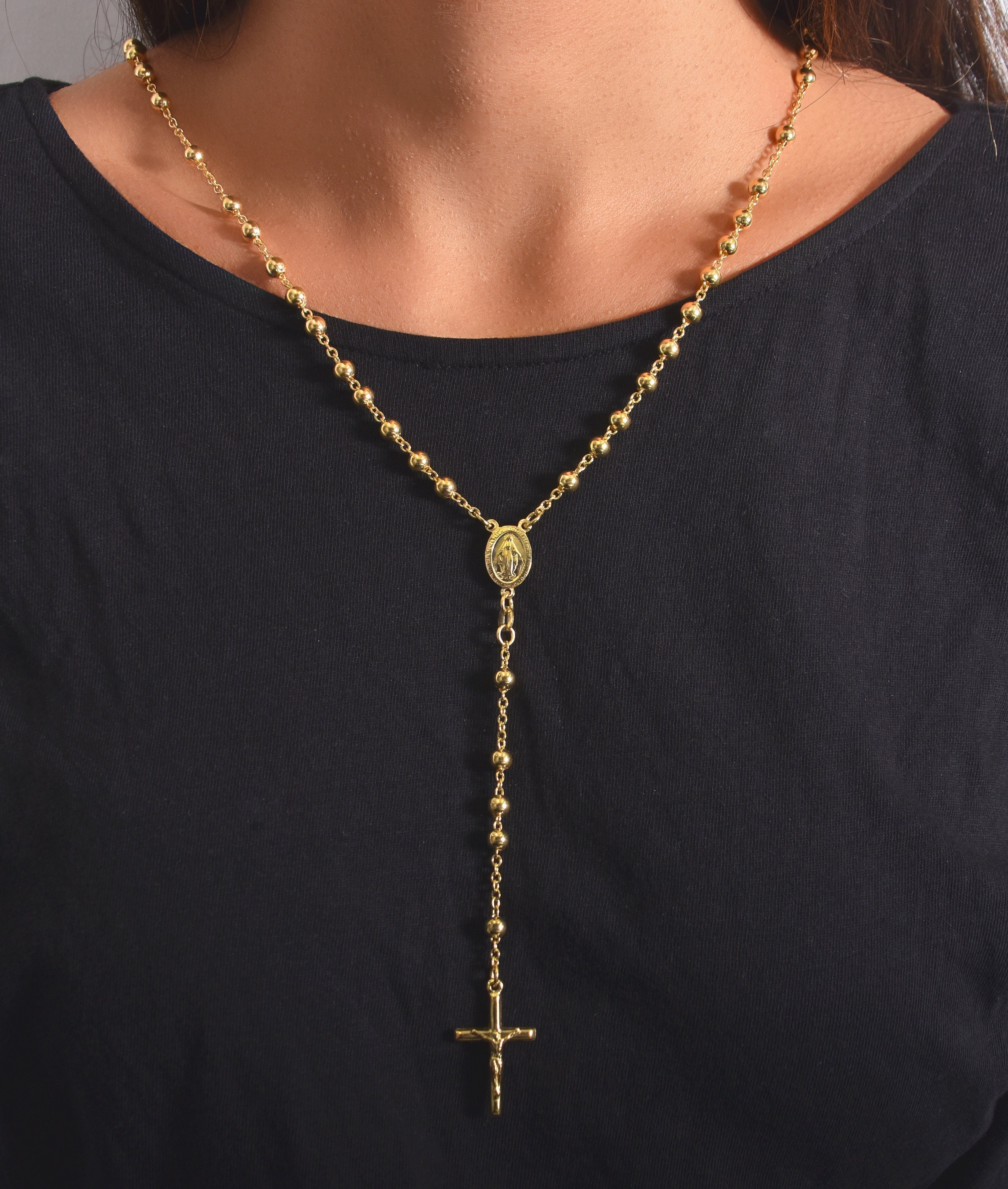 Gold Rosary for Men Etsy