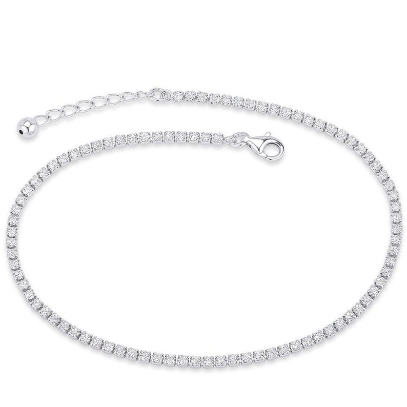 adjustable silver anklet